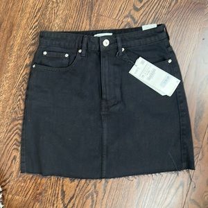 Zara Black Denim Skirt M NWT